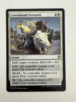 Contraband Livestock MTG Magic the Gathering Card NM Near Mint CLB - Image 1