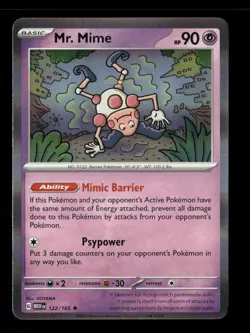 Mr. Mime Holo Rare SV: Scarlet & Violet 151 122/165 NM Pokemon NM - Image 1