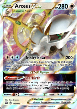 Arceus VSTAR 123/172 Pokemon Brilliant Stars Ultra Rare NM - Image 1