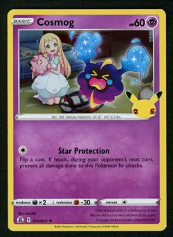2021 Pokemon Cosmog 013/025 Celebrations Holo LP+ CONDITION L1 - Image 1