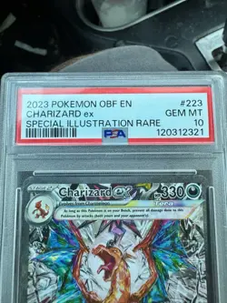 2023 POKEMON OBF EN-OBSIDIAN FLAMES #223 CHARIZARD EX PSA 10 GEM MINT RARE ILLUS - Image 3