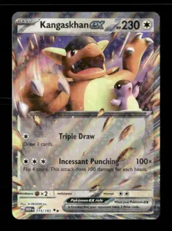 Kangaskhan ex Holo Double Rare SV: Scarlet & Violet 151 115/165 NM Pokemon NM - Image 1