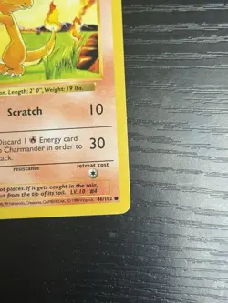 Pokemon TCG Charmander 046/102 Base Set (Shadowless) Regular WOTC 1999 LP - Image 5