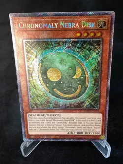 YuGiOh! Chronomaly Nebra Disk RA04-EN213 Platinum Secret Rare - Near Mint/Mint - Image 1