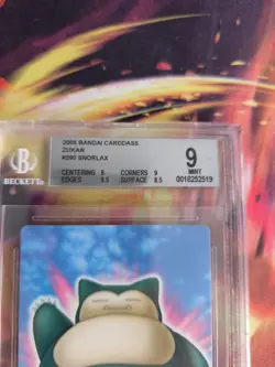 Pokemon Card Japanese Zukan Bandai Carddass BGS Beckett 9 Snorlax Relaxo - Image 4