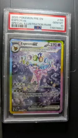 Pokemon Espeon EX Prismatic Evolutions Holo Card 155/131 PSA 10 - Image 1