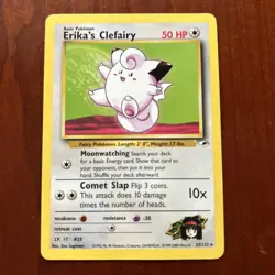 Pokemon TCG Erika’s Clefairy Rare 25/132 Gym Challenge Vintage Game Card WOTC - Image 1
