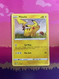Pokemon Card Pikachu SWSH039 Holo Rare Black Star Promo Near Mint - Image 1