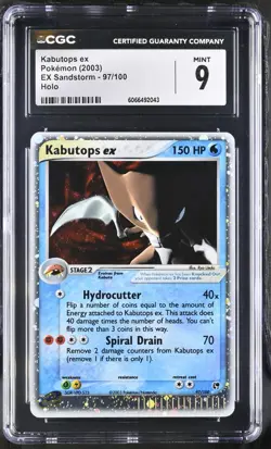 Kabutops ex 97/100 Sandstorm Holo CGC 9 MINT Vintage Pokemon Card - Image 1