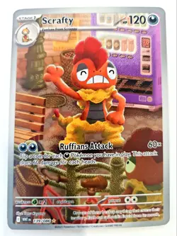 Scrafty 139/086 Illustration Rare Pokemon Card NM/M Scarlet & Violet White Flare - Image 1