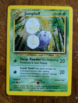 2001 Neo Genesis Jumpluff Holo 7/111 Rare WOTC Pokemon Card TCG Original NM Mint - Image 1