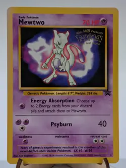MEWTWO 3 Black Star Promo WOTC First Movie rare Pokemon TCG card - Image 1