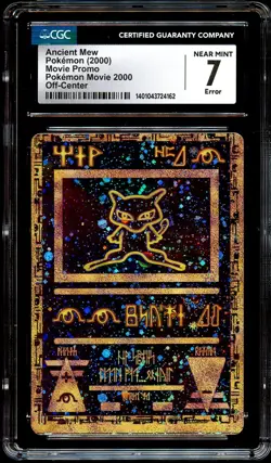 CGC 7 NM Ancient Mew ERROR OFF-CENTER HOLO Movie PROMO Pokemon Card 162 - Image 2