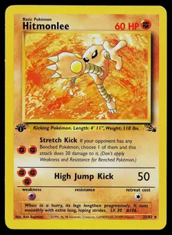 Pokemon Card - Hitmonlee Fossil 22/62 1st Edition - Image 1