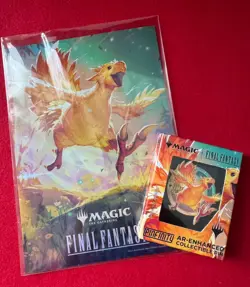 MTG Final Fantasy Chocobo Pinfinity Enhanced Promo Pin and Mini Poster - Image 1