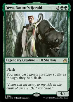 Yeva, Nature's Herald Foil - Ravnica Remastered MTG-NM - Image 1