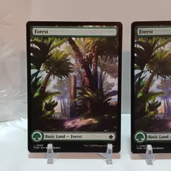 Magic The Gathering Forest #290 Full Art NM Lot Of 4 Foundations - Image 2