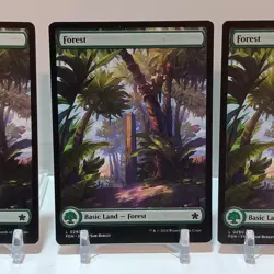 Magic The Gathering Forest #290 Full Art NM Lot Of 4 Foundations - Image 3