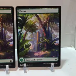 Magic The Gathering Forest #290 Full Art NM Lot Of 4 Foundations - Image 5