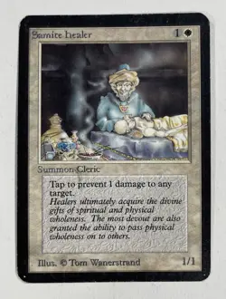 Samite Healer Alpha MP Moderate Play MTG Magic The Gathering - Image 1