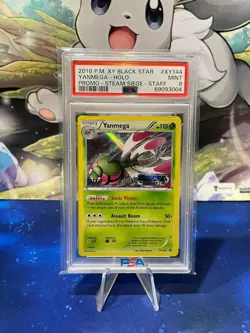 Yanmega STAFF XY144 Holo Black Star Promo 2016 Pokemon Steam Siege Stamp PSA 9 - Image 1