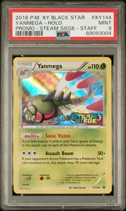 Yanmega STAFF XY144 Holo Black Star Promo 2016 Pokemon Steam Siege Stamp PSA 9 - Image 5