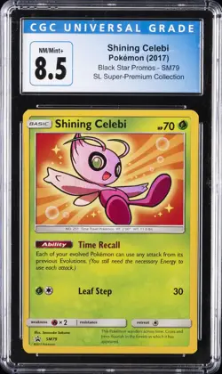 2017 POKEMON SHINING LEGENDS #SM79 SHINING CELEBI CGC 8.5 - Image 1