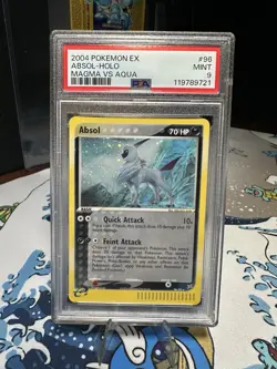 Pokemon Absol EX Holo Rare Magma vs Aqua, #96 PSA 9 Mint - Image 1
