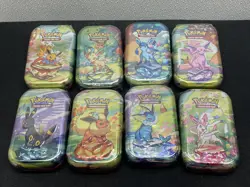 Pokemon TCG: Prismatic Evolutions Mini Tin Booster Packs Lot of 8 Sealed - Image 3