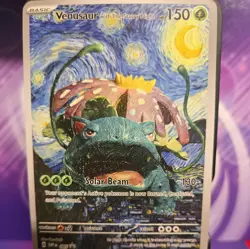 Venusaur - Pokemon x Van Gogh Starry Night DIY ACG Custom Fan Art Card - Image 1