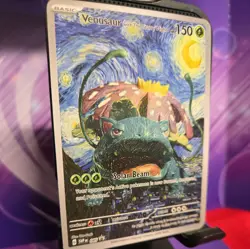 Venusaur - Pokemon x Van Gogh Starry Night DIY ACG Custom Fan Art Card - Image 2