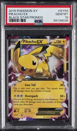 2015 POKEMON XY BLACK STAR PROMOS #XY84 PIKACHU EX PSA 10 - Image 1