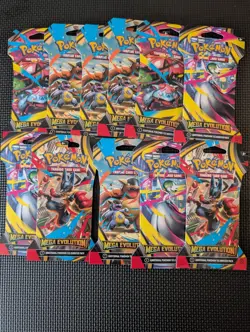 LOT OF 11- Pokemon Mega Evolution Single Sleeved Booster Pack SEALED - Image 1