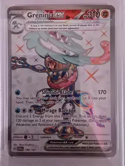 2024 Pokemon Twilight Masquerade Greninja ex #198 PSA 9 Mint Secret Rare - Image 2
