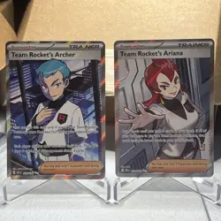 Pokemon TCG - Destined Rivals Team Rocket’s Archer & Team Rocket’s Ariana Lot NM - Image 1
