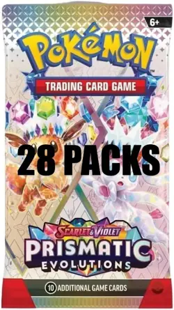 Pokemon Prismatic Evolutions Factory Sealed Loose Pack Lot of 28 Fast Shipping - Image 1