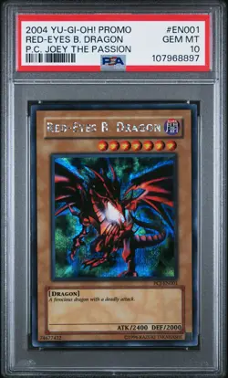 2004 YU-GI-OH! PROMO POWER OF CHAOS: JOEY THE PASSION RED-EYES B. DRAGON PSA 10 - Image 1