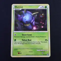 Illumise Common 64/102 HGSS Triumphant English LP 2010 Pokemon TCG Card - Image 1