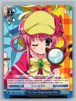 Weiss Schwarz Angel Beats Cat Ears Magnifying Glass #MK/S11-TE15 TD Promo Card - Image 1