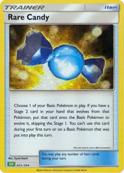 Pokemon Rare Candy (CLV) (25/102) Trading Card Game Classic LP HOLO - Image 1