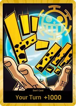 One Piece DON!! Card (Trafalgar Law) (Gold) (/62) Premium Booster NM FOIL - Image 1