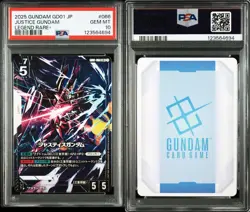 PSA10 Gundam Justice Gundam Trading Card JP 2025 GD01 Legend Rare #066 - Image 1