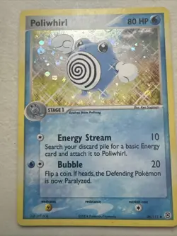 Poliwhirl 46/112 FireRed & LeafGreen Reverse Holo Pokemon Card LP Condition - Image 2