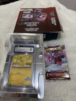 Pokemon Mystery Gems Graded Card & Lost Origin Booster Pack - Image 1