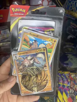 Pokemon TCG Mega Evolution Booster Pack Rockruff & Lycanroc Promo Card Sealed! - Image 1