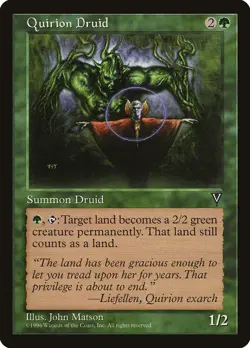 MTG Magic the Gathering Quirion Druid (116/167) Visions HP - Image 1