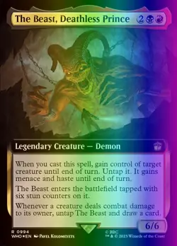 MTG The Beast, Deathless Prince (994/1448) Doctor Who LP FOIL- SURGE - Image 1