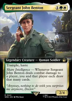 MTG Magic the Gathering Sergeant John Benton (441/1448) Doctor Who NM - Image 1