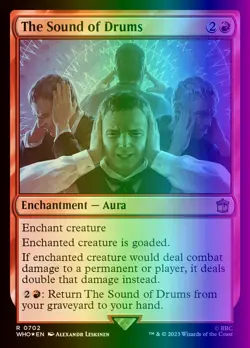 MTG Magic the Gathering The Sound of Drums (702/1448) Doctor Who LP FOIL- SURGE - Image 1