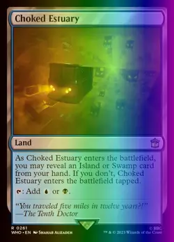 MTG Magic the Gathering Choked Estuary (261/1448) Doctor Who LP FOIL - Image 1